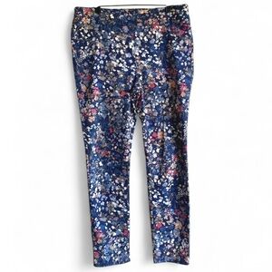 Chico’s Navy Blue Floral Skinny Jeggings Size 2R / 12R